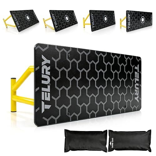 TELURY 4-Angle Soccer Rebounder Board, Portable Soccer Rebound Wall for Passing, First Touch & Shooting Training, Heavy Duty HDPE Kick Back Trainer - Image 1