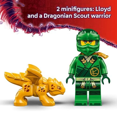 LEGO NINJAGO Lloyd's Green Forest Dragon Toy - Pretend Play Building Toy for Boys and Girls, Ages 6+ - Birthday Gift for Kids - Dragon Figurine with 2 Minifigures for Kids - 71829 thumbnail 5