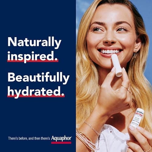 Aquaphor Naturally Inspired Lip Repair Stick with Aloe Vera and Natural Shea Butter, Hydrating Lip Balm Immediately Relieves Dryness and Soothes Chapped Lips, 0.17 Oz Stick, Pack of 3 thumbnail 3