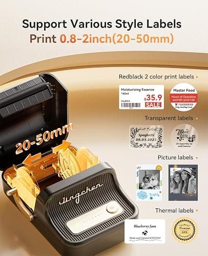 NIIMBOT B21 Pro Label Maker, 300DPI HD Label Printer, Ideal for Notes,Photos, Study Graphics, Memo Maker,50x30mm Label(Black) thumbnail 4