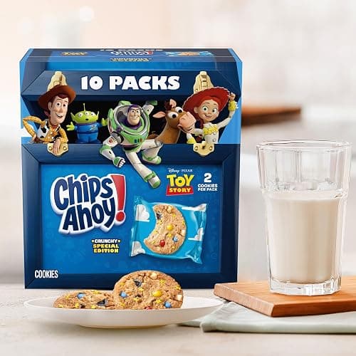 CHIPS AHOY! with Disney and Pixar's Toy Story Crunchy Candy Blasts Fudgy Chocolate Chip Cookies, Special Edition, 10 Snack Packs (2 Cookies Per Pack) (Pack of 2) thumbnail 6