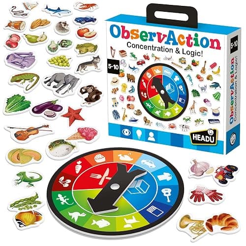 HEADU - Observaction - Concentration Et Logique ! | Jeu De Société 4 5 6 7 8 9 10 Ans, Jeu de Plateau pour Enfants, Idée Cadeau Enfants Fille Garçon, Jeu Amusant et Èducatif, Made in Italy thumbnail 5
