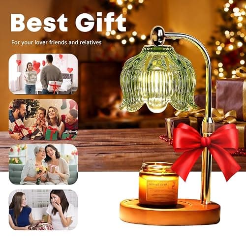 GEEZO Fragrance Candle Warmer Lamp，Electric Candle Warmer with Timer & Dimmer，Mom Christmas Birthday Gifts for Women, House Warming Gifts New Home Bedroom Decor thumbnail 7