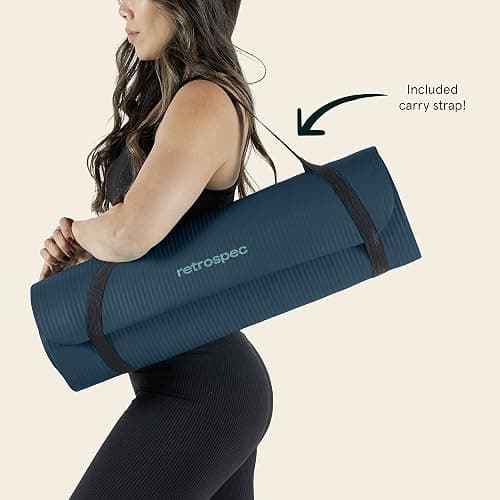 Retrospec Solana Yoga Mat Thick 1/2in Non-Slip Workout Mat with Nylon Strap - 72x24in Exercise Mat for Pilates, Stretching & Fitness - BPA Free, Easy Clean thumbnail 7