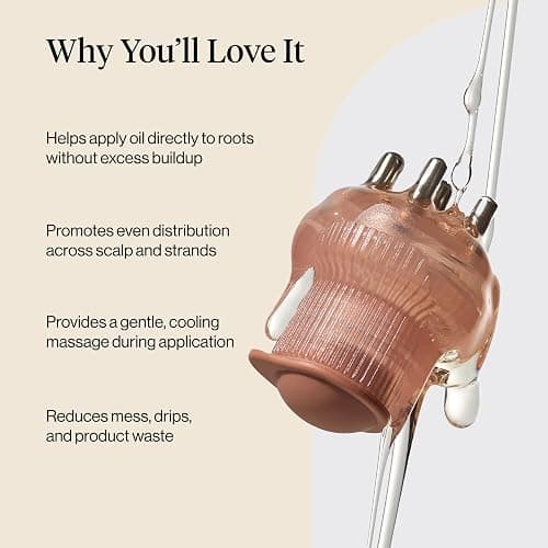Kitsch Scalp & Hair Oil Applicator – Stainless Steel Bristles Scalp Oil Applicator for Even Distribution, Mess-Free Oiling & Head Massager Scalp – Precision Hair Care Tool for Roots & All Hair Types thumbnail 5