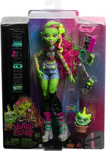 Monster High Venus McFlytrap Doll with Plant Monster Pet Cat Chewlian and Accessories Like Backpack, Notebook, Snacks and More thumbnail 6
