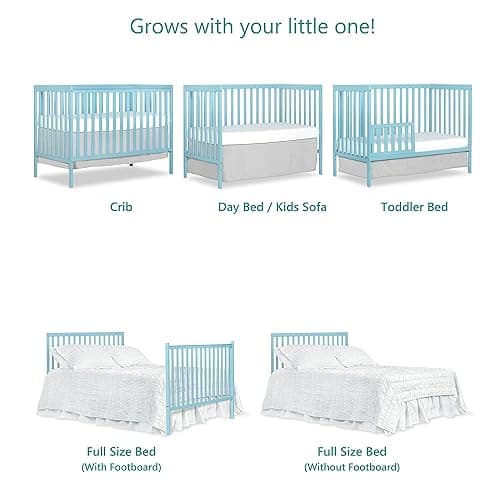 Dream On Me Synergy 5-In-1 Convertible Crib In Aqua Sky, Greenguard Gold Certified thumbnail 7