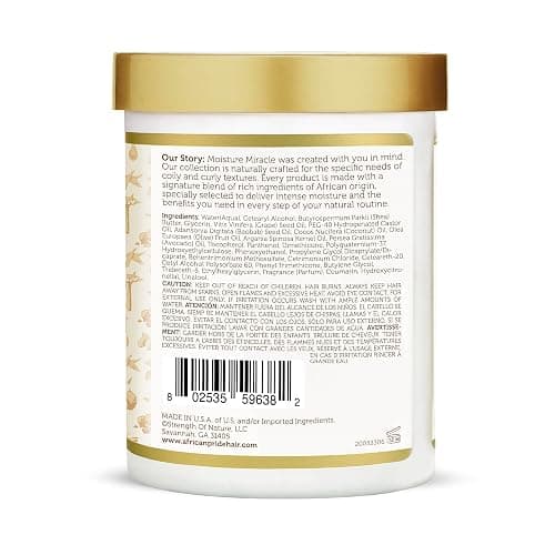 African Pride Moisture Miracle Coconut Oil & Baobab Oil Leave-In Hair Cream - Provides Intense Moisture & Helps Repair Natural Coils & Curls, Hydrates & Strengthens, 18 oz thumbnail 8