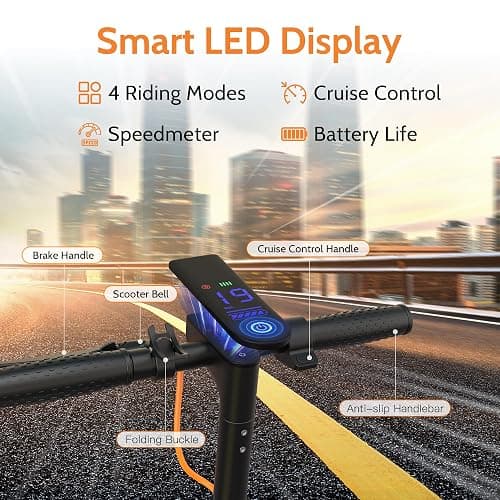 MAXSHOT Electric Scooter for Adults, 8.5/10/14" Tires, 19/22Mph, 350W/500W Motor, 21-28 Miles Range, Folding E-Scooter with Dual Suspension,APP(V1/SPRO/MAX/PRO/X1/X1PRO/PR) thumbnail 4
