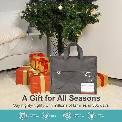 Winthome Weighted Blanket Adult, Heavy Blanket Designed for Insomnia, Anxiety and Stress Relief with Premium Glass Beads, Weighted Blanket Double QUEEN Size (Grey, 150x200cm 6kg) thumbnail 6