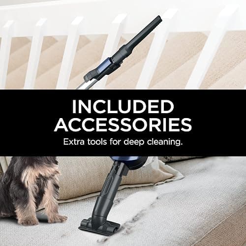 Shark HZ600C Ultralight Pet Pro Corded Stick Vacuum with PowerFins & Self-Cleaning Brushroll, Perfect for Pets, Converts to Hand Vacuum, Pet Power Brush, Crevice & Upholstery Tools, (Canadian Version) Blue Jean thumbnail 8
