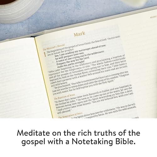 CSB Notetaking Bible, Large Print Edition, Cream Floral Cloth Over Board, Black Letter, Wide Margins, Journaling Space, Single-Column, Reading Plan, Easy-to-Read Bible Serif Type thumbnail 11