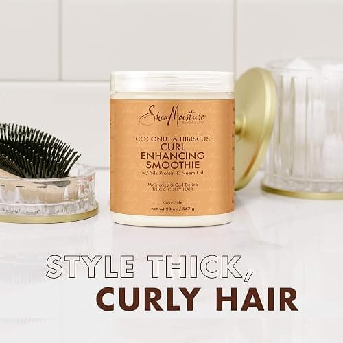 SheaMoisture Curl Enhancing Smoothie Hair Cream Coconut and Hibiscus for Thick, Curly Hair Sulfate Free and Paraben Free Curl Cream 20 oz thumbnail 9