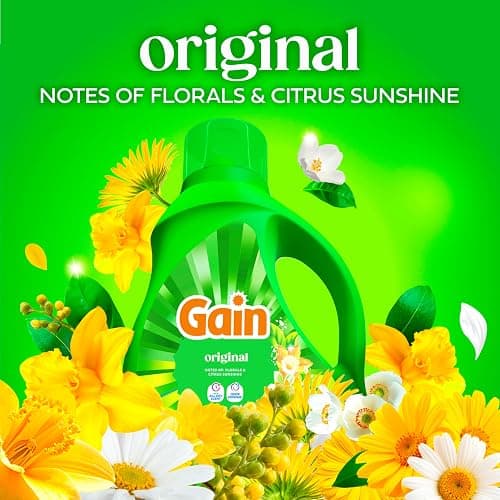 Gain Liquid Laundry Detergent with Odor Defense, Original Scent, Laundry Soap For HE Washing Machines, 60 fl oz, 45 Loads, Pack of 2 (Packaging May Vary) thumbnail 5