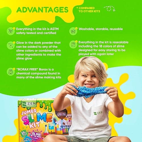 Ultimate Slime Kit for Girls 10-12 | Perfect Toys for Girls 7-12 Years Old | Complete DIY Slime Making Kit for Kids and Boys | Christmas Party Favors thumbnail 3