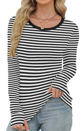 XIEERDUO Long Sleeve Thermal Shirt for Women Fleece Slim Fit Tops Crewneck Basic T-Shirts with Thumb Holes Fall Fashion 2025 thumbnail 2