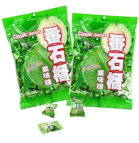 Hongyuan Guava Hard Candy, Asian Fruit Hard Candy, Sweet & Tangy Tropical Flavor, Individually Wrapped for Sharing & Snacking - Image 1