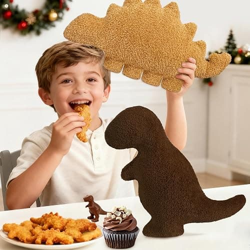 Aiideals Dino Nugget Pillow for Birthday Gifts, Chicken Dino Nuggets Plushies Pillow Stuffed Animal Funny Gifts for Teen Boys Girls (Small, Kentrosaurus) thumbnail 2