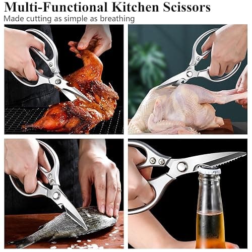 RINPIR 35pcs Deluxe Grilling Gifts Set for Birthday Fathers Day, Stainless Steel BBQ Accessories Kit for Men Dad, Professional Grill Tools Utensils with Scissors, Meat Claws in Aluminum Case Black thumbnail 5