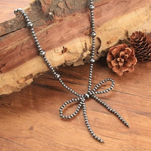 Navajo Pearl Bow Necklace Western Jewelry for Women Cowgirl Turquoise Necklaces Jewelry - 1 thumbnail 5