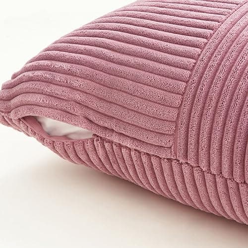 Topfinel 40x40 Kissenbezug Rosa 4er Set Windmühlenform Cord Sofakissen Kissen Aesthetic Frühlingshaft Sommer Kissenhülle Kissenbezüge für Wohnzimmer Dekokissenbezug Dekokissen Balkon Farbverlauf thumbnail 5