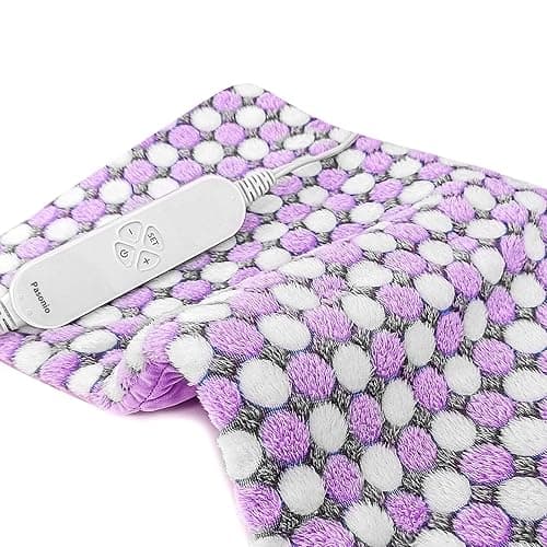 Pasonio Full Weighted Electric Heating Pad for Back Pain, Cramps, Relief - Auto Shut Off - 2.3lb Heat Pad with Moist & Dry Heat Therapy Options - Hot Heated Pad - (XL 12"x24") - PYQ0Z - Image 1