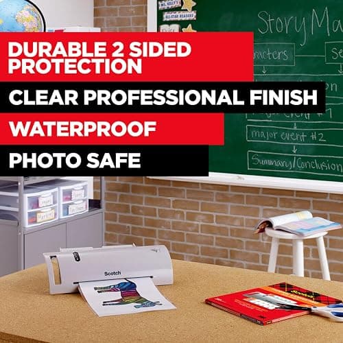 Scotch Thermal Laminating Pouches, Clear, Fits Letter Sized (8.9 in. × 11.4 in.) Paper, 150 Pouches thumbnail 3