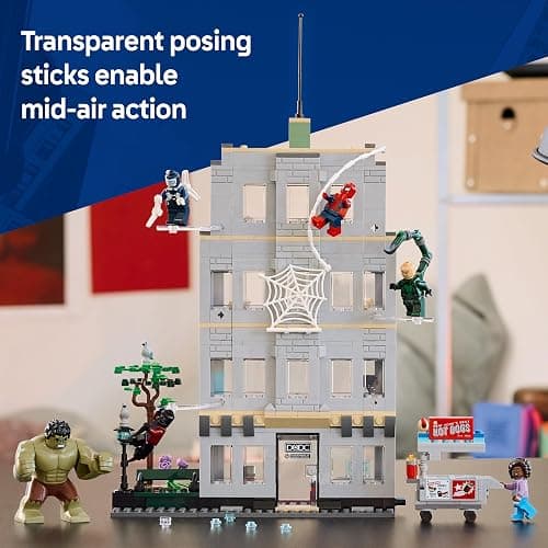 LEGO|Marvel Spider-Man vs. Hulk Epic Clash - Interactive Superhero Toy w/ 4-Floor Office, Action Figure & 5 Minifigures incl. Scorpion - Gift for 8+ Year Old Boys & Fans - 76350 thumbnail 7