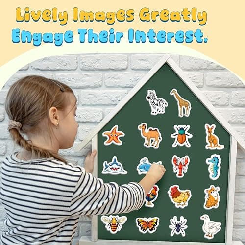 PraxiKidy Magnetic Animals,50 PCS Fridge Magnets for Toddlers,Farm Animals Wild Zoo Sea Ocean Animals Refrigerator Magnets for Kids,Educational Learning Magnetic Toys for Whiteboard Preschool Baby thumbnail 6