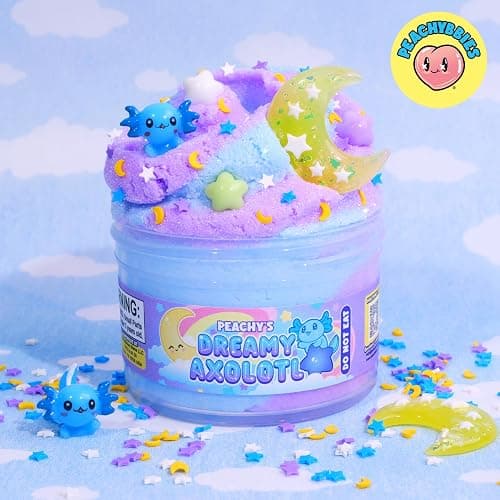 Peachybbies Dreamy Axolotl Cloud Slime - Made in USA Premium, 100% Authentic, 7 oz., Scented for Kids, ASMR, Axolotl Gifts, Slime Charms, Fidget Toys thumbnail 5
