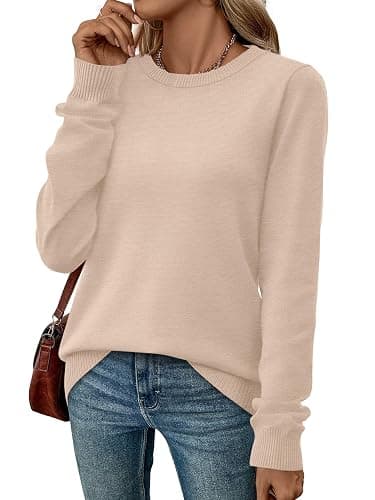 WIHOLL Sweaters for Women Lightweight Pullover Tops Long Sleeve Shirts Crewneck Fashion Clothing Fall Outfits 2025 thumbnail 3