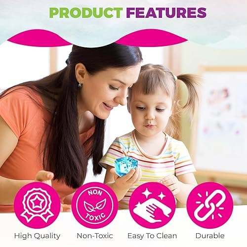 Stress Balls Ice Cube with Snowflakes Inside for Your Best Mellow and Chill, Snow Pieces Silent Nice Square Shape Anxiety Sensory Squishy Fidget Toy Slow Rise, Classroom Prizes, Calming Kids Adults thumbnail 5