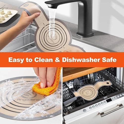 Silicone Bread Sling Dutch Oven - Best Japan Silicone. Non-Stick & Easy Clean Reusable Bread Baking Mat. With Extra Long Handles Baking Sheet Liner, 1 Grey pcs for Transferable Dough thumbnail 5