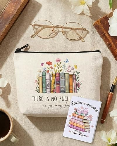 JORA Bookish Gifts for Readers: 9PCS Book Lover Gifts for Women Book Club Themed Gift Ideas Bookish Merch Reading Accessories for Reading Lover Bookworm Librarian Reader Pink thumbnail 2