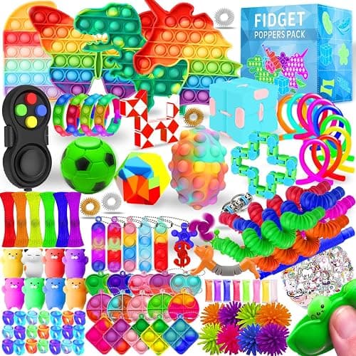 MOZACI Fidget Toys, 120 Pack Fidgets Set Stocking Stuffers for Kids Party Favors Autism Sensory Toy Bulk Adults Kids Boys Girls Teens Stress Autistic ADHD Anxiety Carnival Treasure Classroom Prizes thumbnail 5