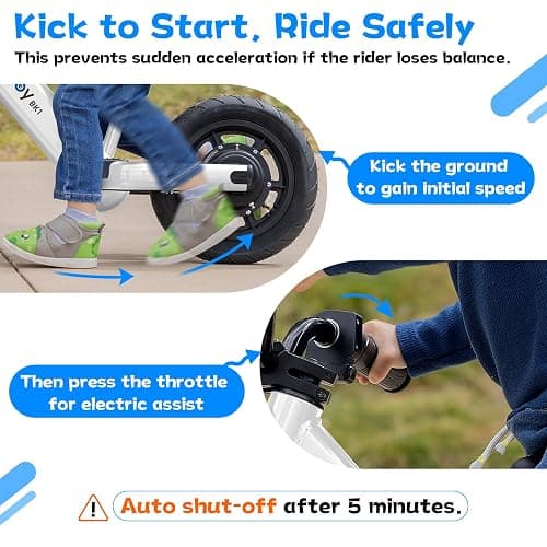 Hiboy BK1 Kids Electric Balance Bike, Ages 3-5, 12-Inch Tires, UL 2272 | Two speed modes at 5.6 and 9 MPH, adjustable seat and up to 4.9-mile range thumbnail 7