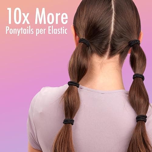 Goody Ouchless Elastic Hair Ties, 30 Ct, Black, 4MM Rubber Bands, Pain-Free | Hair Styling Accessories for Women & Men, Made for Long-Lasting Braids, Ponytails & More, No Pull or Damage, All Hair Types thumbnail 9