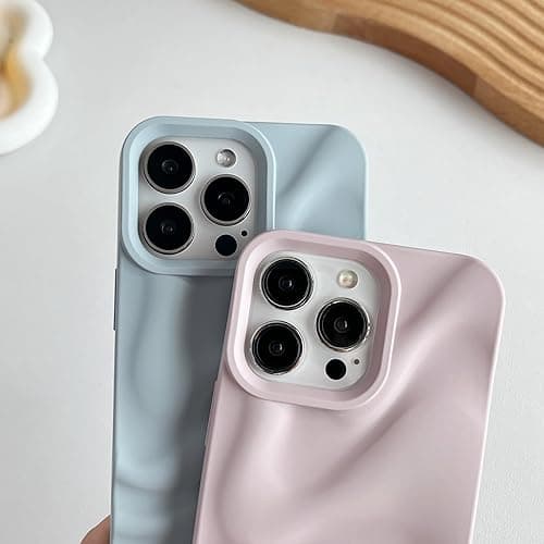 Caseative for iPhone 16 Pro Max Case,Water Ripple Pattern Wave Phone Case (Wine Red) - Wine Red thumbnail 4