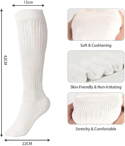 BomKinta Slouch Socks Women Thigh High Boot Socks Soft Scrunch Socks Size 5-11 thumbnail 4