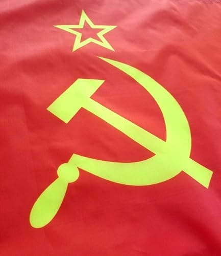 High Supply 3x5 Soviet Union Flag - 100% Polyester, Double Stitched Edges, Sickle and Hammer Design thumbnail 3