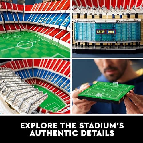 LEGO Icons Camp NOU – FC Barcelona Soccer Stadium 10284 Model Building Kit, Large Construction Set for Adults, Gift Idea thumbnail 4