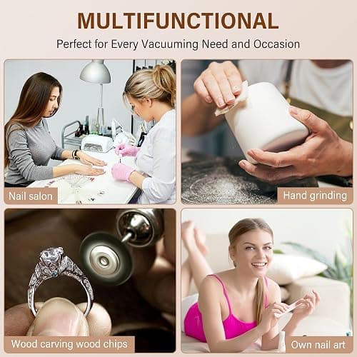 LSNDRG Nail Dust Collector 4500RPM Plug-in Professional Dust Collector for Nail Tech with Strong Suction, Rotary Adjustable Speed, Manicure Pedicure Vacuum Fan for Salon & Home Use thumbnail 6