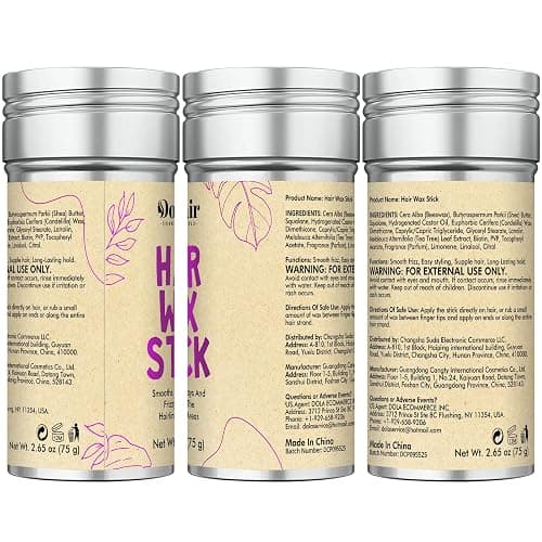 Dolahair Hair Wax Stick - Flyaway Control and Styling Pomade for Kids, Women, and Men - Accessorie Slick Back Hair Brush Kit Hair Bun Maker (Pack of 4) thumbnail 9