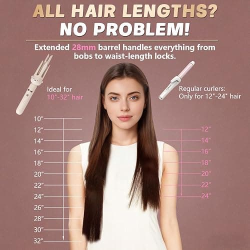 PretiHom Fully automatic lazy curling stick, electric rotary curler, large curling without damaging hair 32mm Comfort Hair Curler thumbnail 3