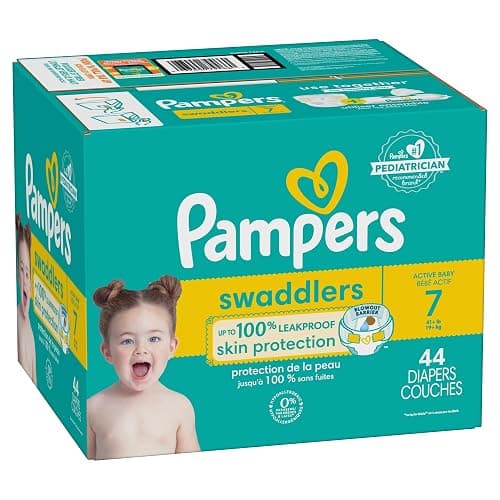 Pampers Baby Diapers - Swaddlers - Size 7, 44 Count, Ultra Absorbent Disposable Infant Diaper - Size 7 - 44 thumbnail 14