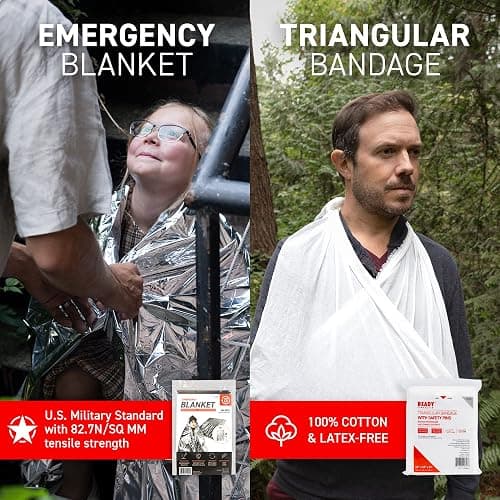 Ready First Aid 107 Piece First Aid Kit - Camping, First Aid Kit, Camping Essentials, Hiking, Home Essentials, Car Emergency Kit, Hiking Gear, First Aid Kit Travel, Car Essentials, Survival Stuff thumbnail 3