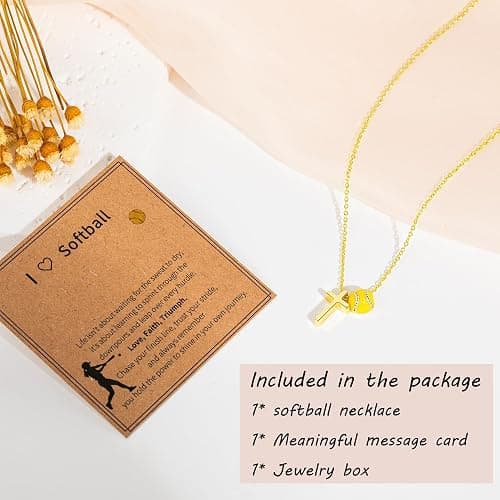 KYROVIA Soccer Softball Volleyball Gifts Necklace for Women Tennis Football Basketball Necklaces Gift Sports Accessories Stuff Jewelry for Lovers 16+3 Inches thumbnail 6