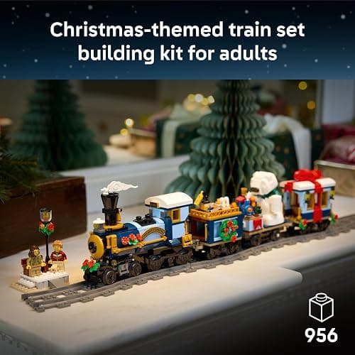 LEGO Icons Holiday Express Train Building Set for Adults, Ages 18+ - Seasonal Home Decor for Bedroom or Book Shelf - Christmas Train W/Track & 4 Minifigures - Gift Idea for Holidays - 10361 thumbnail 2