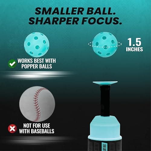 Bandit Sports Baseball Training Mini Tee Popper, Hitting Tee for Perfect Swings, Batting Machine for Practicing Hitting Without a Pitcher (1 Popper Ball Included) thumbnail 3