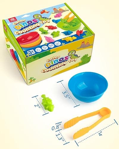 Coogam Counting Dinosaur Sorting Toy Set, Color Matching Classification Game, Montessori Fine Motor Skill Preschool Educational Montessori Learning Toys for 3 4 5 Years Old thumbnail 8